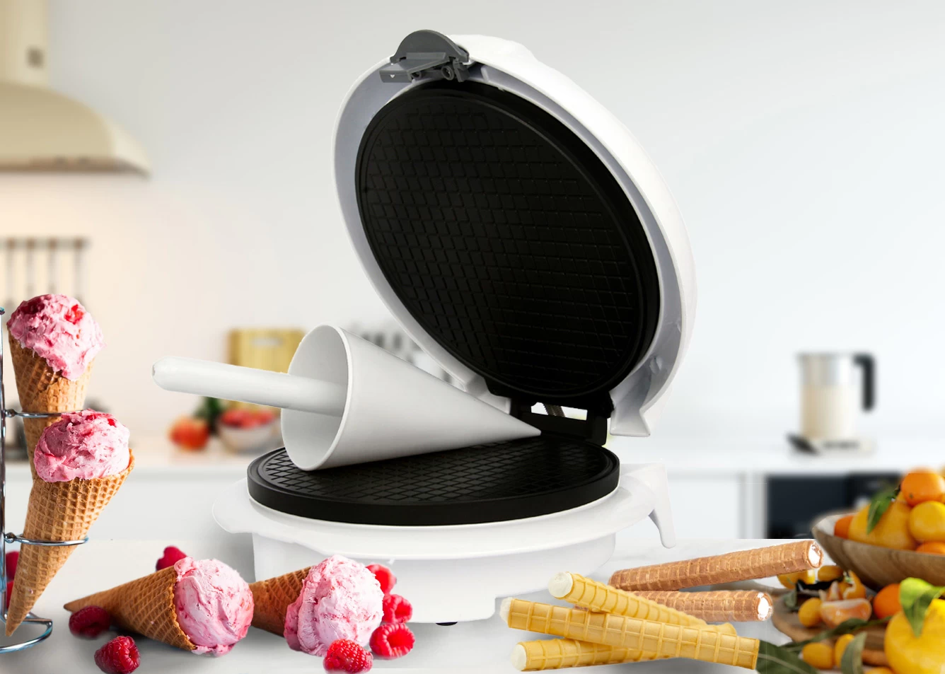 Adler Adler AD 3038 Wafelijzer / Kegelmaker - Afbeelding 7