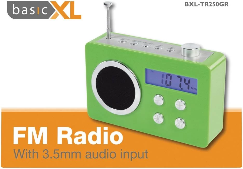 BasicXL BasicXL Draagbare FM Radio Green - Afbeelding 2