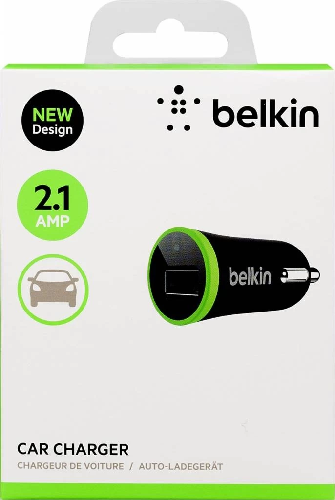 Belkin Belkin LED USB Autolader 2,1A - Green Ring Black - Afbeelding 4