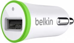 Belkin Belkin LED USB Autolader 2,1A - Green Ring White