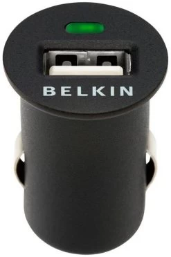Belkin Belkin USB LED Micro Autolader - Black