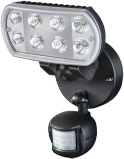 Brennenstuhl Brennenstuhl L801 8 LED's Muurlamp Met Bewegingsmelder Black
