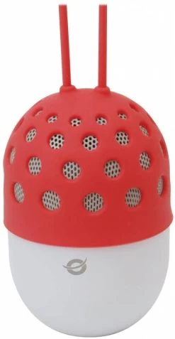 Conceptronic Conceptronic CSPKBTWPHLR Wireless Waterproof Bluetooth LED Speaker - Rood