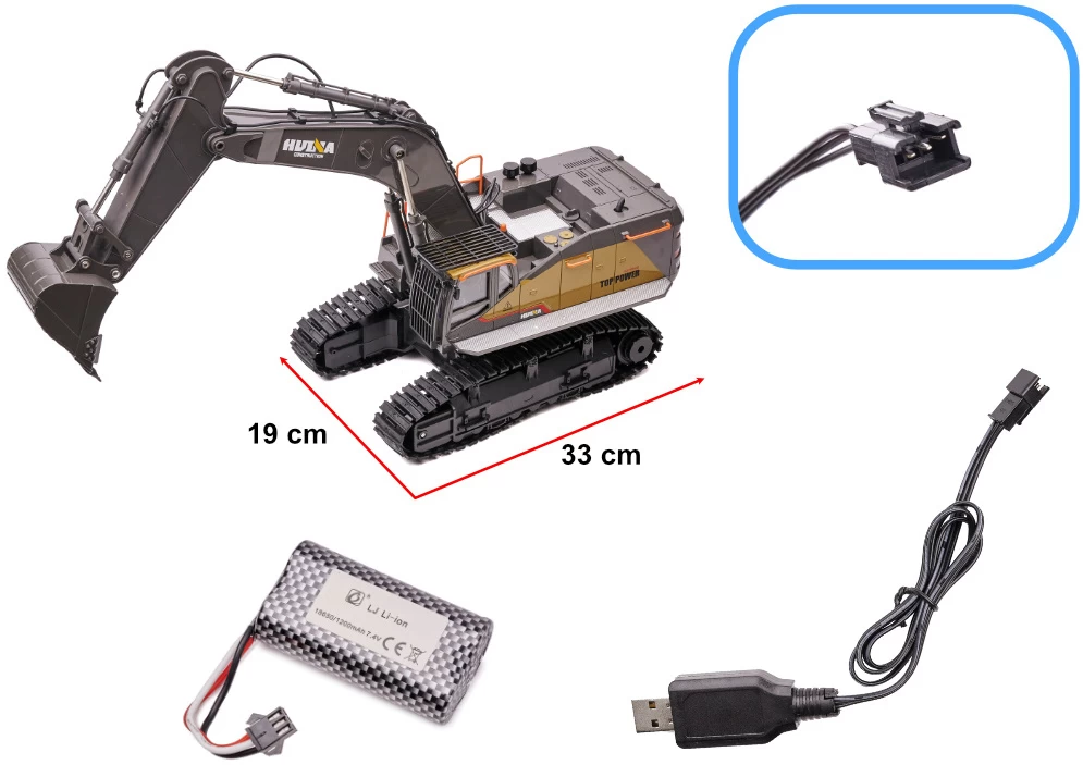 H-Toys H-Toys 1592 RC Graafmachine 2.4GHz 1/14 - Afbeelding 8