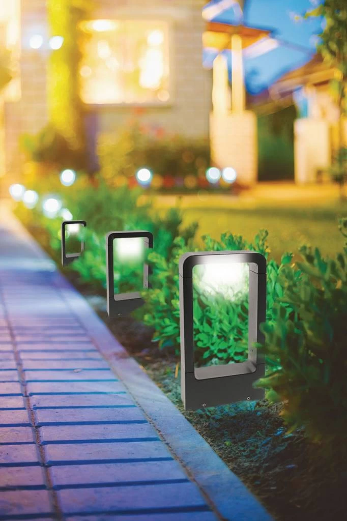 HQ HQ Intenso LED Wandlamp/Grondlamp Vierkant Groot - Antraciet - Afbeelding 3