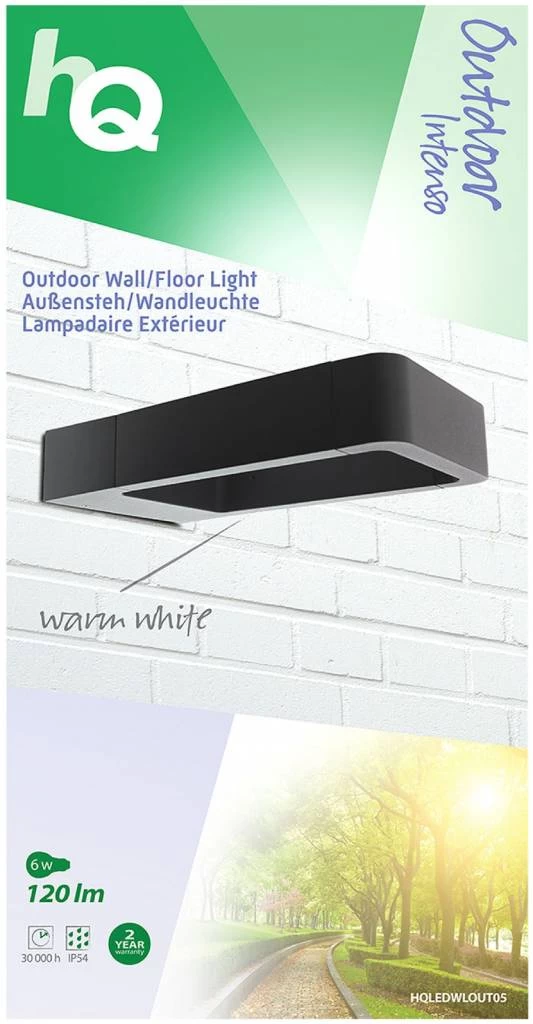 HQ HQ Intenso LED Wandlamp/Grondlamp Vierkant Groot - Antraciet - Afbeelding 4