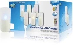 HQ HQ LED Multicolour Kaarsen White + Afstandsbediening