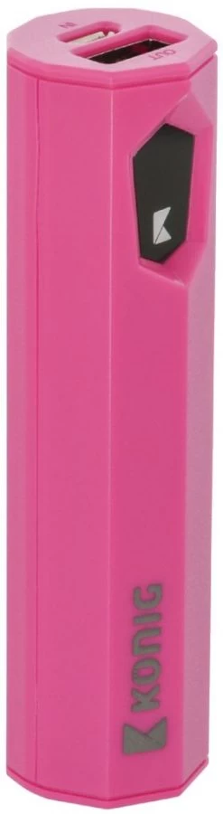 Konig Konig LED Powerbank 2500 MAh USB - Roze