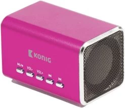 Konig Konig Portable LED Speaker MP3 - Pink