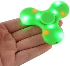 Merkloos Bluetooth LED Speaker Fidget Hand Spinner - Mat Groen