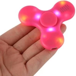 Merkloos Bluetooth LED Speaker Fidget Hand Spinner - Mat Roze