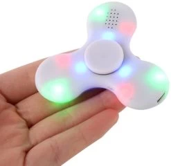 Merkloos Bluetooth LED Speaker Fidget Hand Spinner - Mat Wit