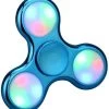 Merkloos LED Fidget Hand Spinner - Chroom Blauw