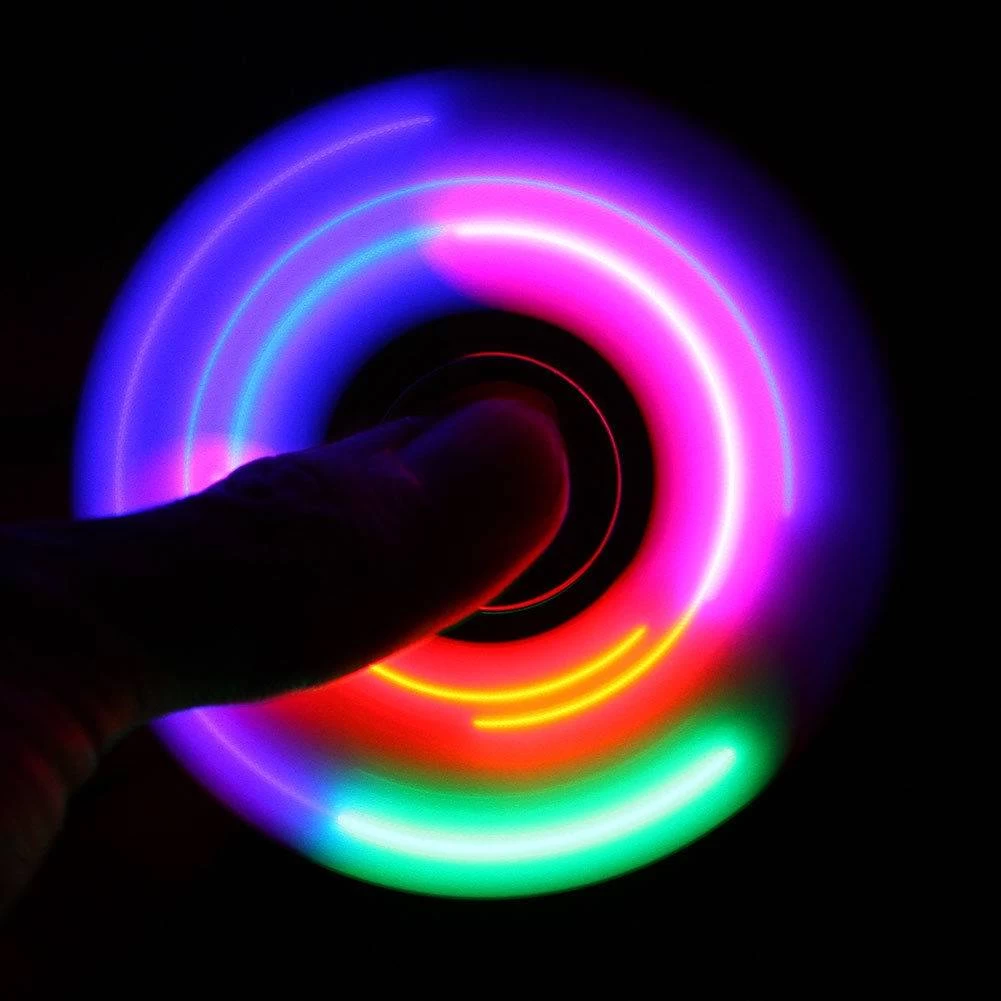 Merkloos LED Fidget Hand Spinner - Mat Oranje - Afbeelding 2