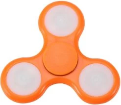 Merkloos LED Fidget Hand Spinner - Mat Oranje