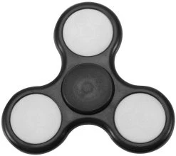 Merkloos LED Fidget Hand Spinner - Mat Zwart