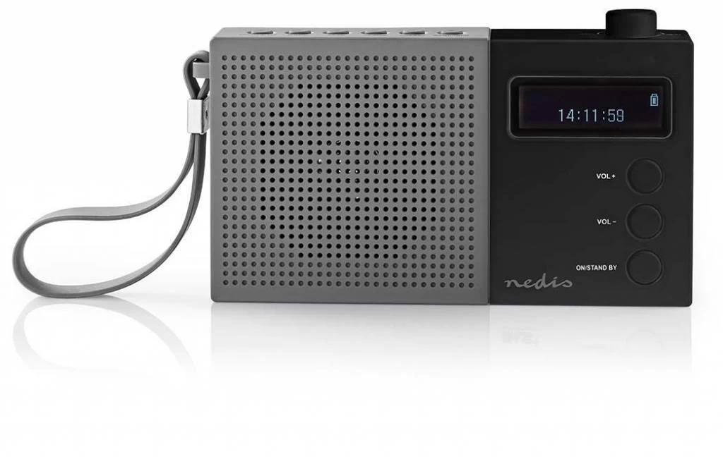 Nedis Nedis DAB+ Radio Met Klok & Alarm - 4,5 W - Grijs/zwart - Afbeelding 2