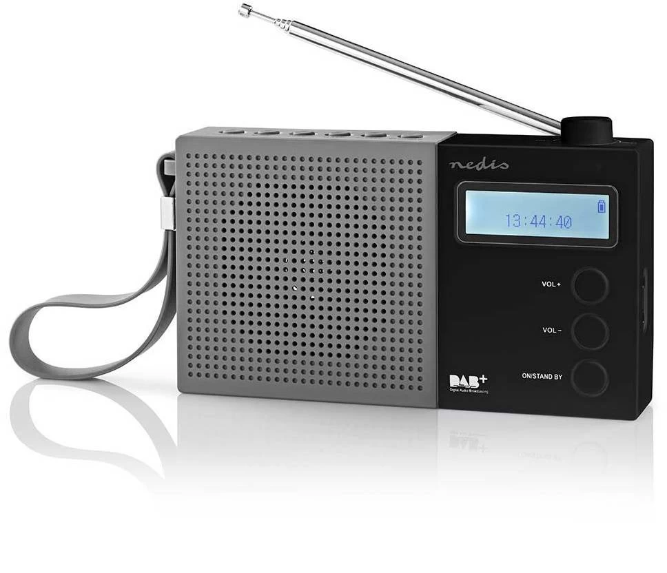 Nedis Nedis DAB+ Radio Met Klok & Alarm - 4,5 W - Grijs/zwart - Afbeelding 3