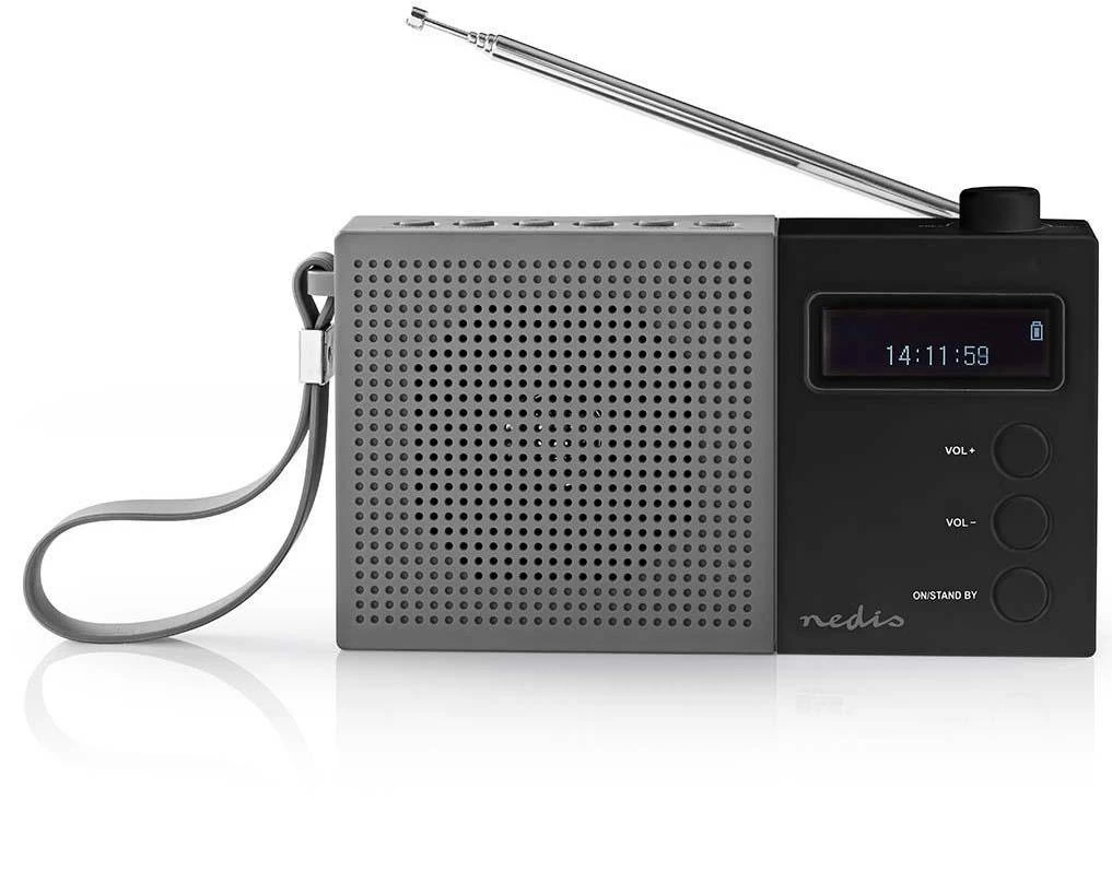 Nedis Nedis DAB+ Radio Met Klok & Alarm - 4,5 W - Grijs/zwart - Afbeelding 4