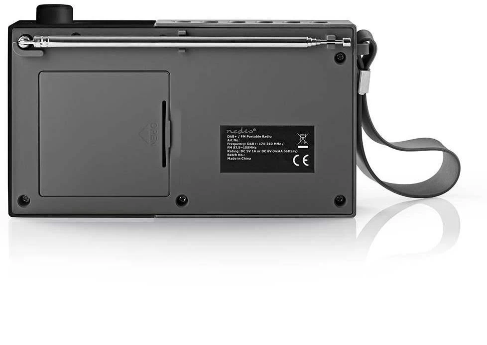 Nedis Nedis DAB+ Radio Met Klok & Alarm - 4,5 W - Grijs/zwart - Afbeelding 5