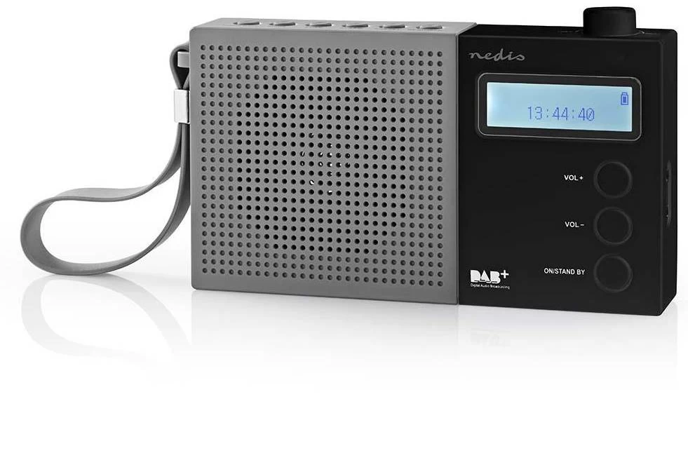 Nedis Nedis DAB+ Radio Met Klok & Alarm - 4,5 W - Grijs/zwart