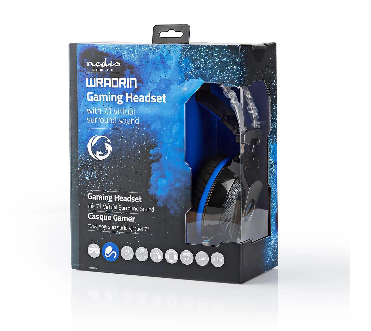 Nedis Nedis GHST500BK Wradrin Over-ear LED Gaming Headset - Afbeelding 7