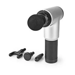 Nedis Nedis HCMSG100 Massage Gun (Klop En Compressiemassage, Oplaadbaar, 4 Opzetstukken)