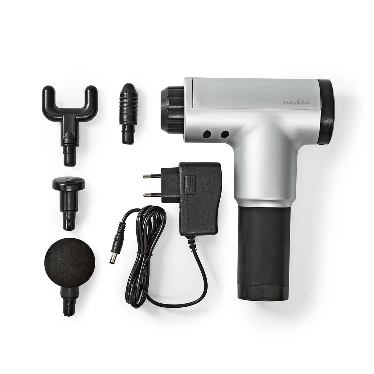 Nedis Nedis HCMSG100 Massage Gun (Klop En Compressiemassage, Oplaadbaar, 4 Opzetstukken) - Afbeelding 6