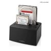 Nedis Nedis HDDUDB3210BK Docking Station Voor 2x HDD/SSD (USB 3.2 Gen1, SATA III, Kloonfunctie)
