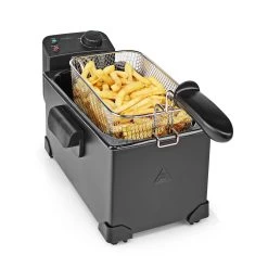 Nedis Nedis KADF302FBK Frituurpan Zwart (2200W, 3L, Geurfilter)
