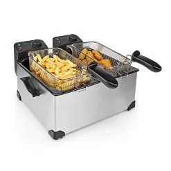 Nedis Nedis KADF601FSR Dubbele Frituurpan Aluminium (2x 3L, 3600W)