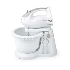 Nedis Nedis KAHM110CWT Handmixer Met Mengkom (200W, Turbo-functie, 5-snelheden)