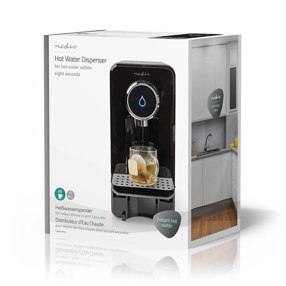 Nedis Nedis KAWD100FBK Heetwaterdispenser (Zwart, 2,5L) - Afbeelding 10