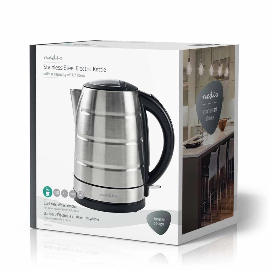 Nedis Nedis KAWK210EAL Waterkoker 1,7L - RVS - Afbeelding 6