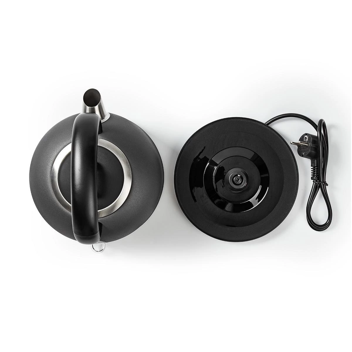 Nedis Nedis KAWK310EGY Waterkoker (Grijs, 360° Draaibaar, Thermometer, 1,7L) - Afbeelding 8