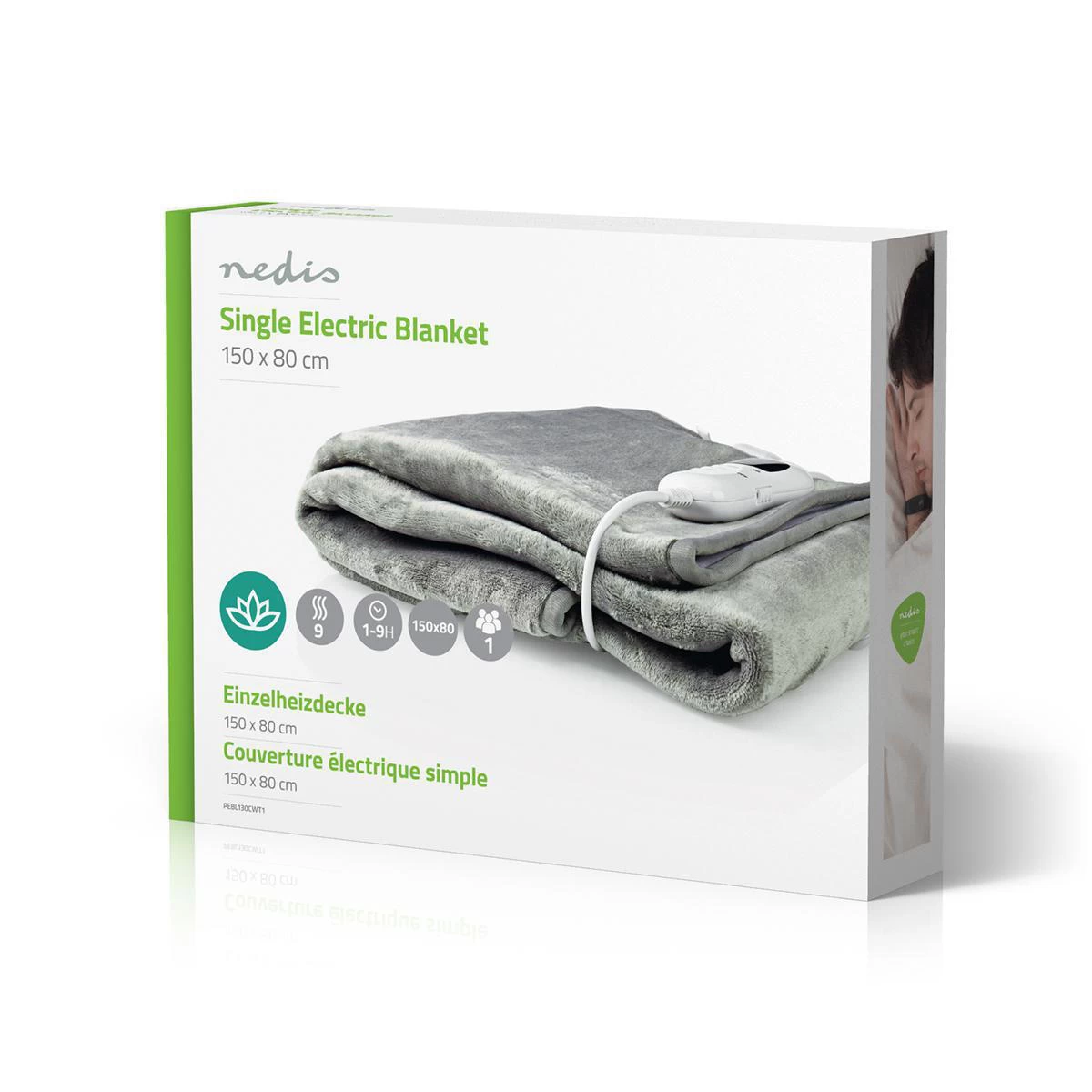 Nedis Nedis PEBL130CWT1 Elektrische Deken - 150 X 80 Cm - Afbeelding 7