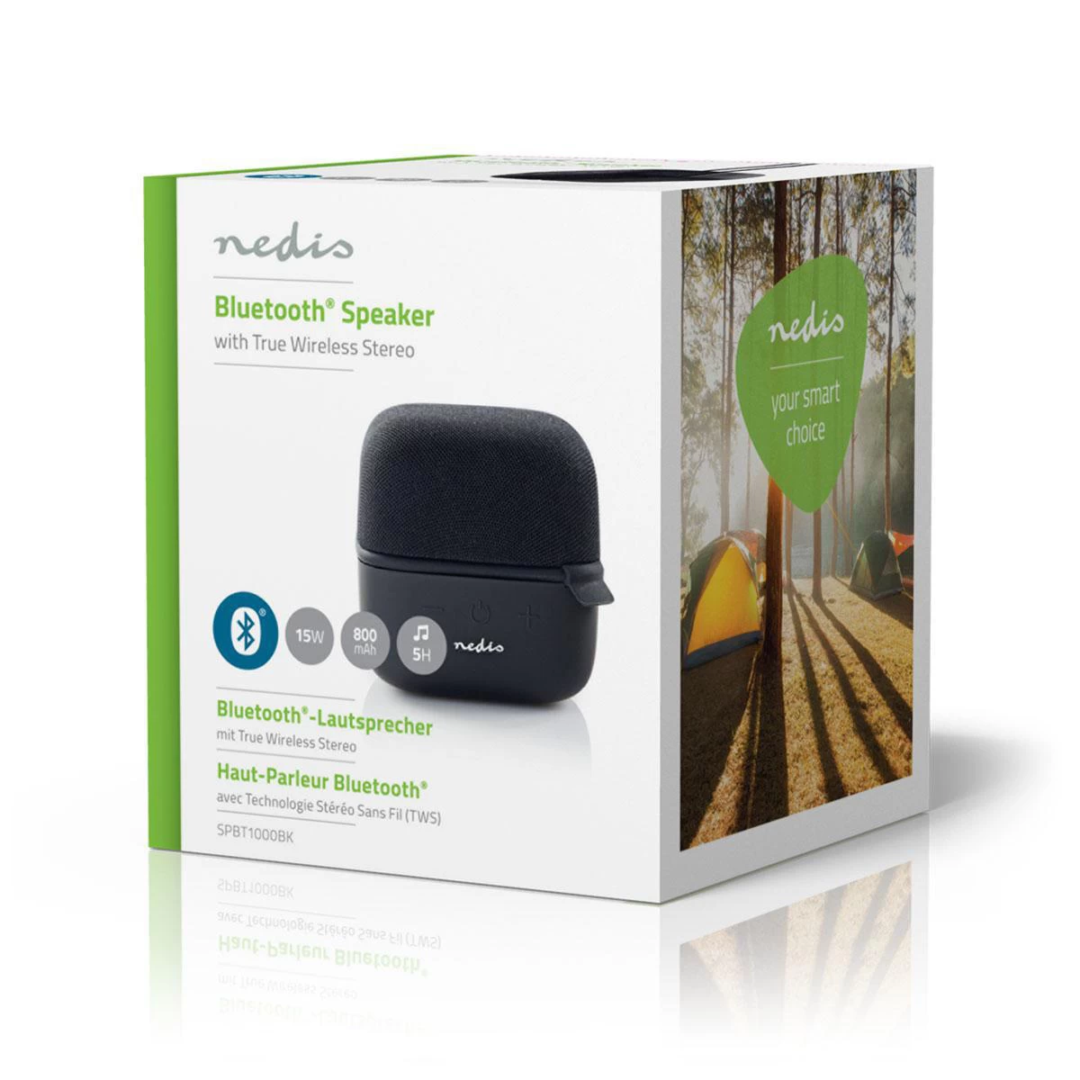 Nedis Nedis SPBT1000BK Bluetooth Speaker 15 W - Zwart/Zwart - Afbeelding 7