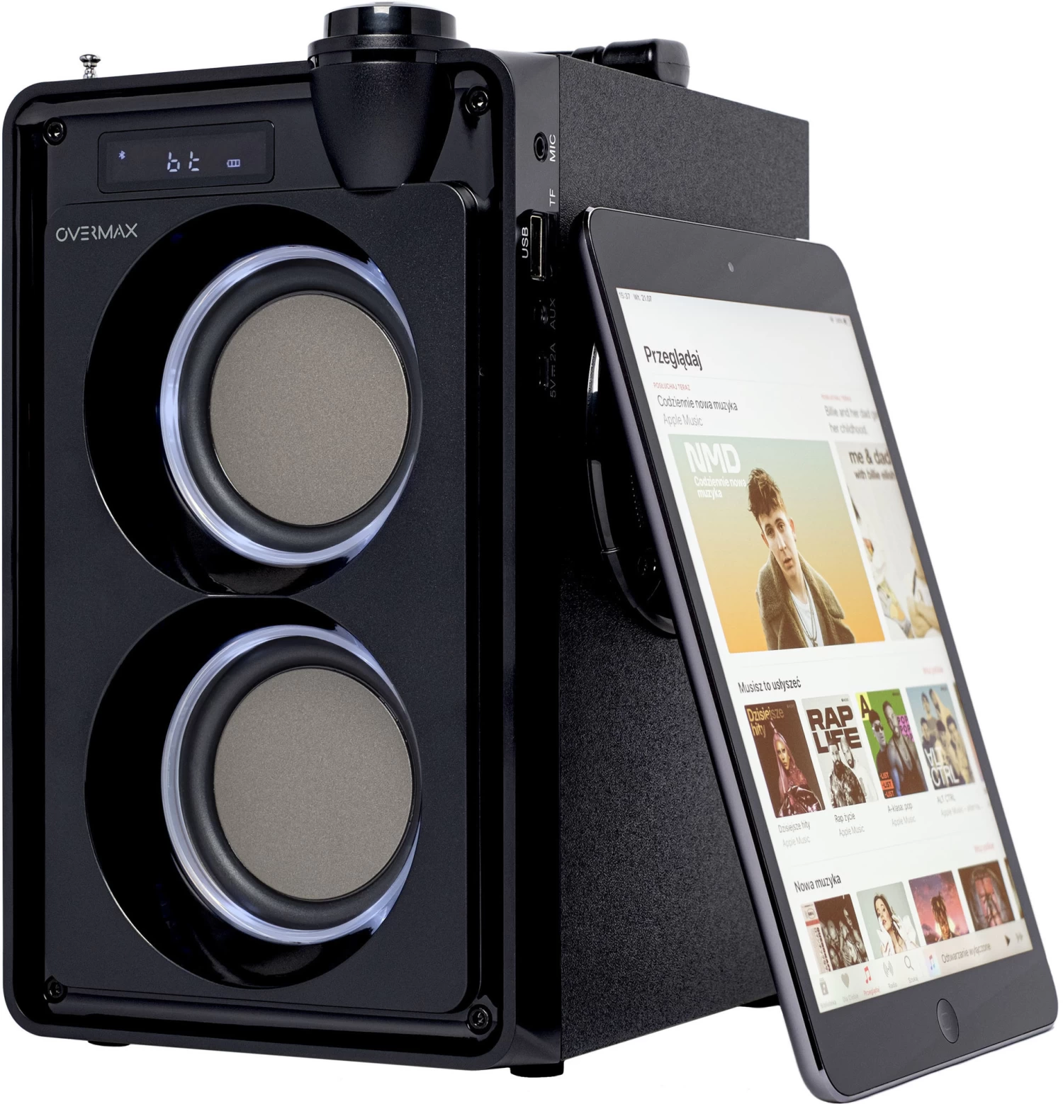 Overmax Overmax Soundbeat 5.0 Draadloze Bluetooth Speaker (USB, SD, AUX, Radio, Mic) - Afbeelding 3