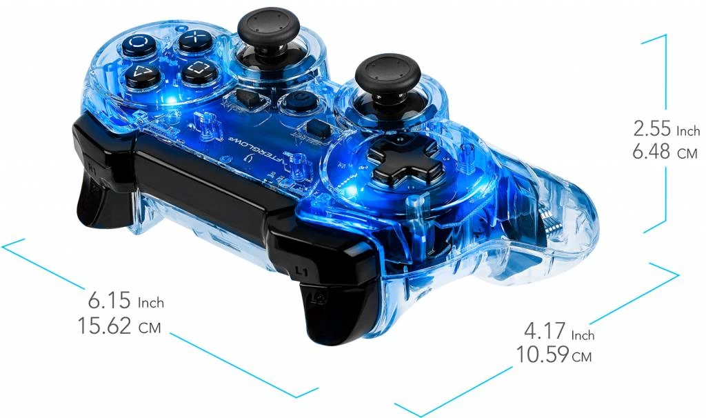 PDP PDP Afterglow Draadloze Pro Controller PS3 - Blauw - Afbeelding 5