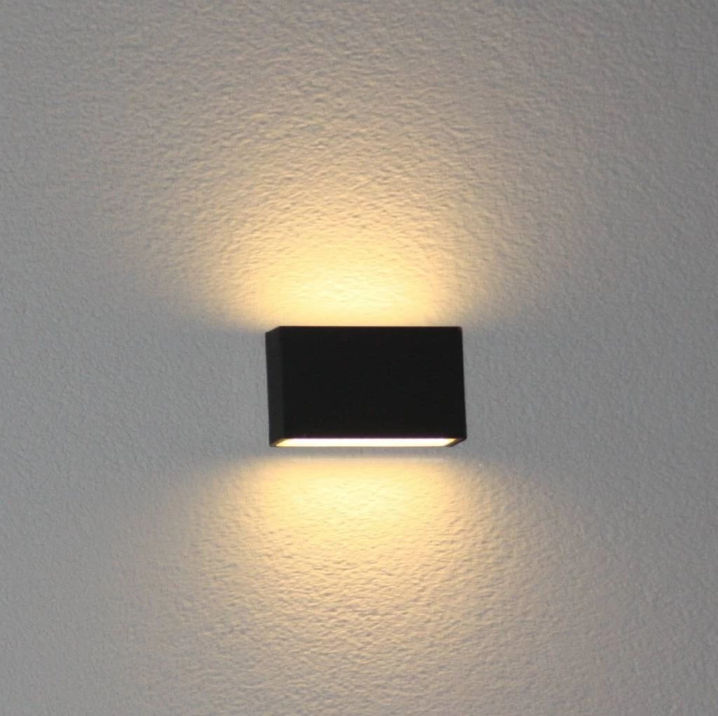 Ranex Ranex Ebony LED Wandlamp Aluminium Glas - Zwart - Afbeelding 2