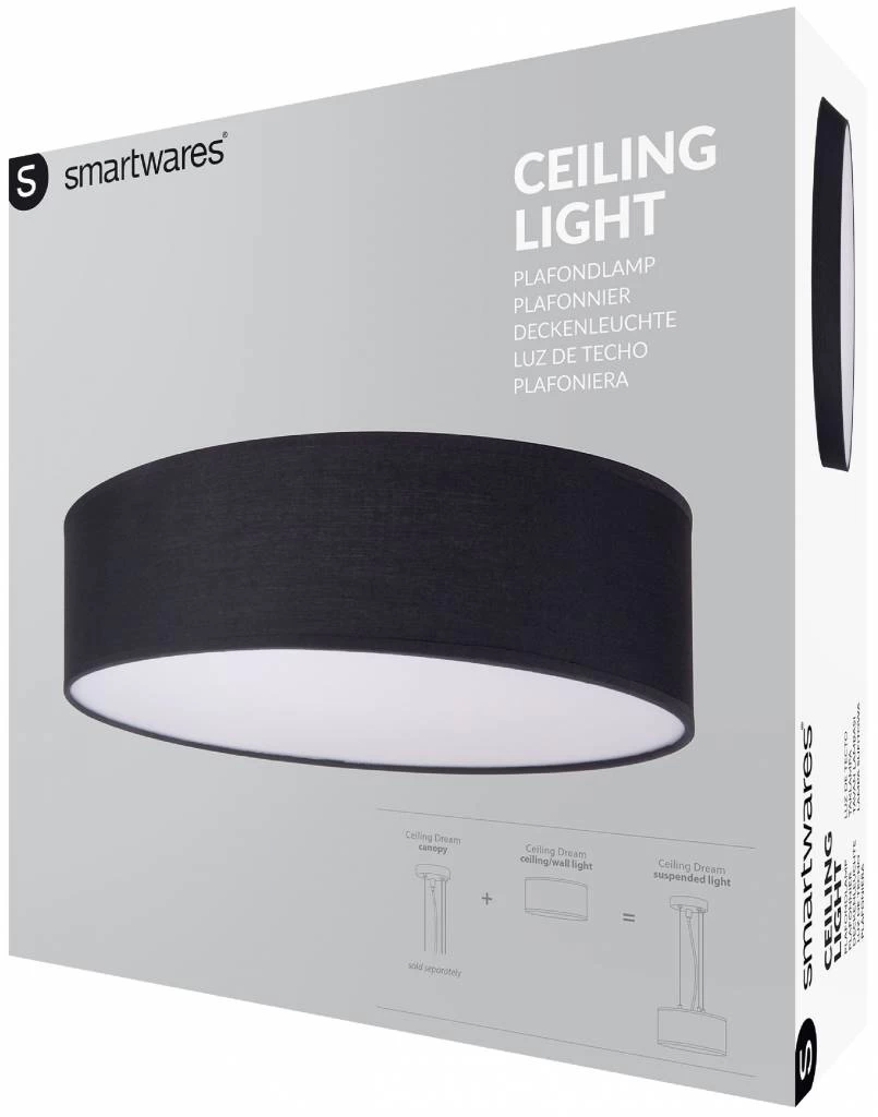 Smartwares Smartwares 6000.543 Mia LED Plafondlamp 40 Cm - Zwart - Afbeelding 6