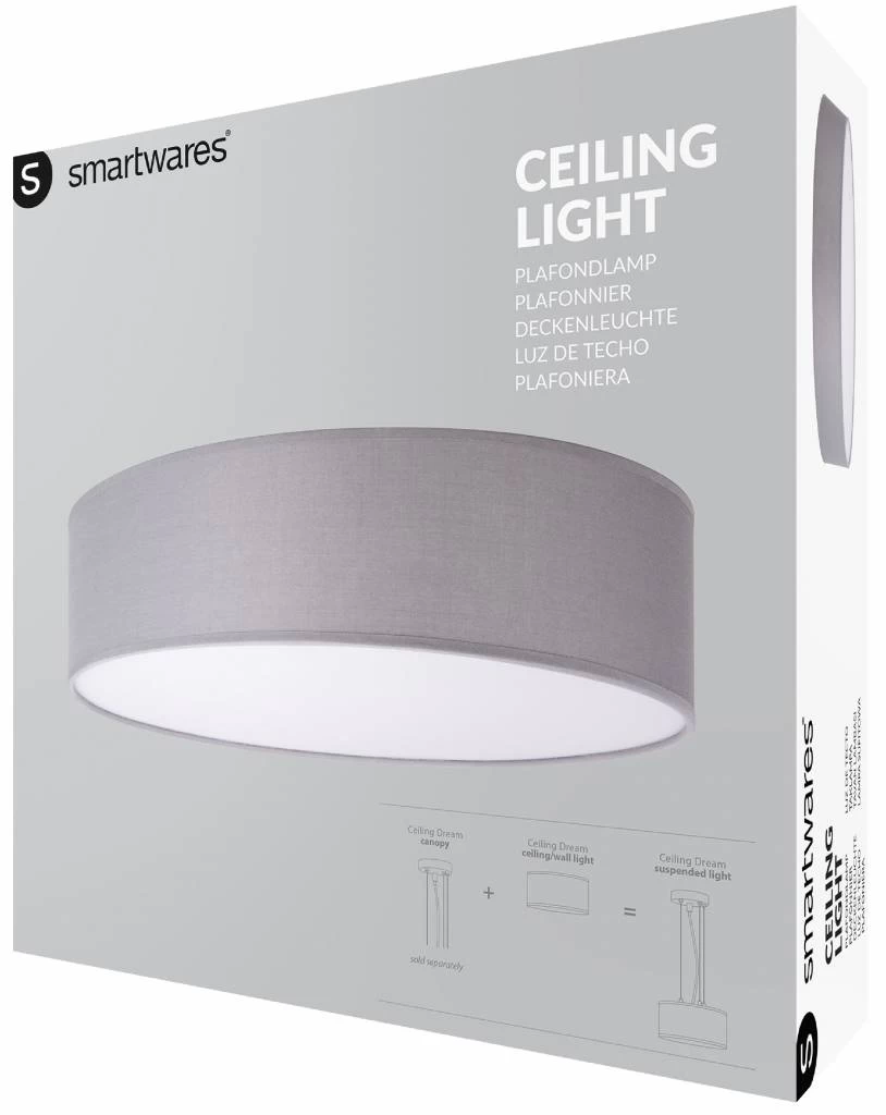 Smartwares Smartwares 6000.544 Mia LED Plafondlamp 40 Cm - Grijs - Afbeelding 7