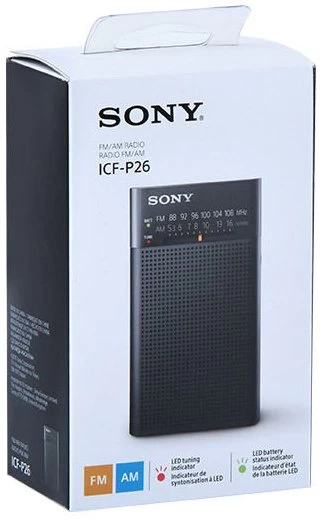 Sony Sony ICF-P26 Draagbare FM-radio Analoog - Zwart - Afbeelding 3