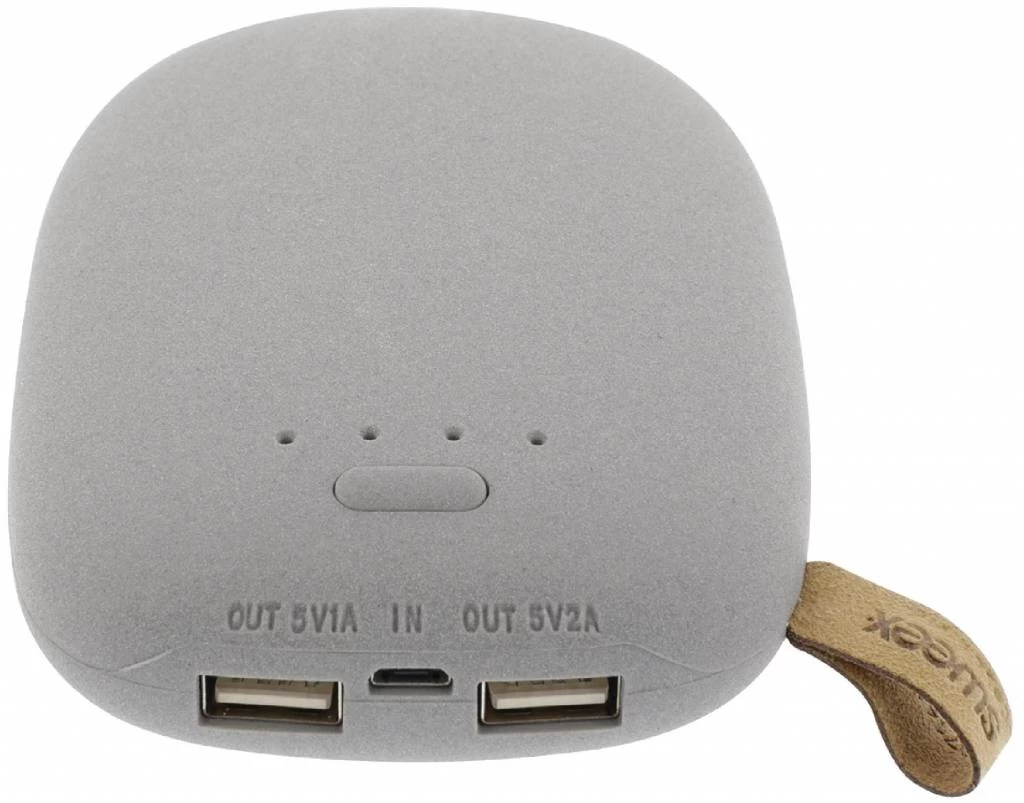 Sweex Sweex LED Powerbank 10400 MAh USB - Grijs - Afbeelding 2