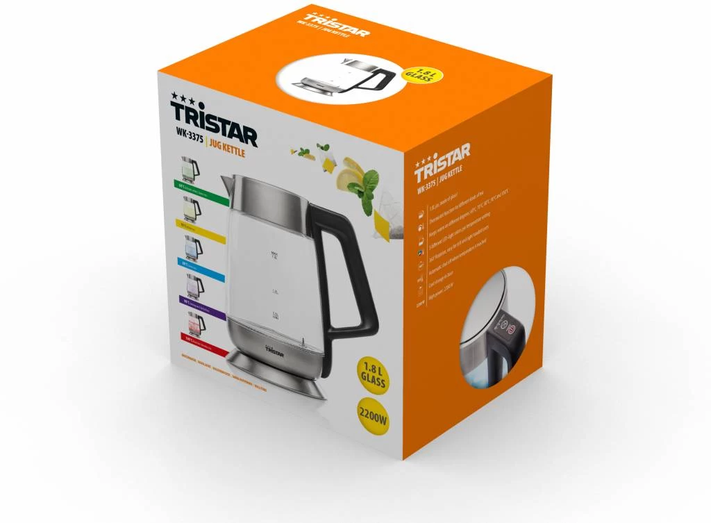 Tristar Tristar WK-3375 Glazen LED Waterkoker Met Thermostaat - Afbeelding 10