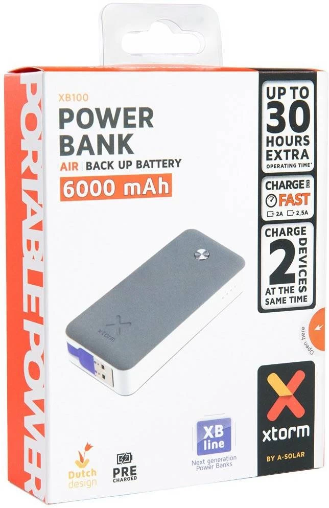 Xtorm Xtorm LED Powerbank Air 6000 MAh - Antraciet - Afbeelding 5