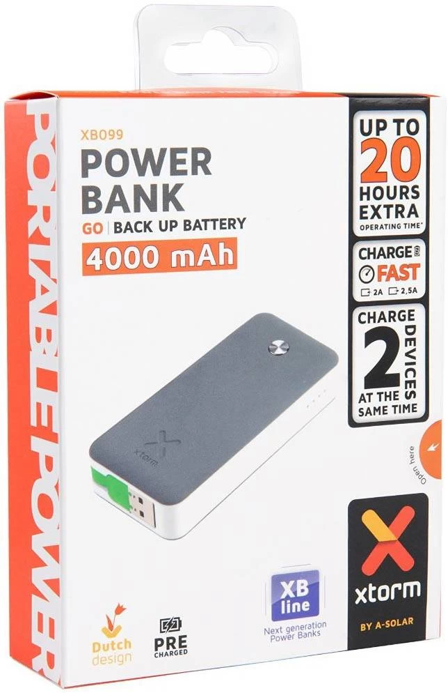 Xtorm Xtorm LED Powerbank Go 4000 MAh - Antraciet - Afbeelding 5